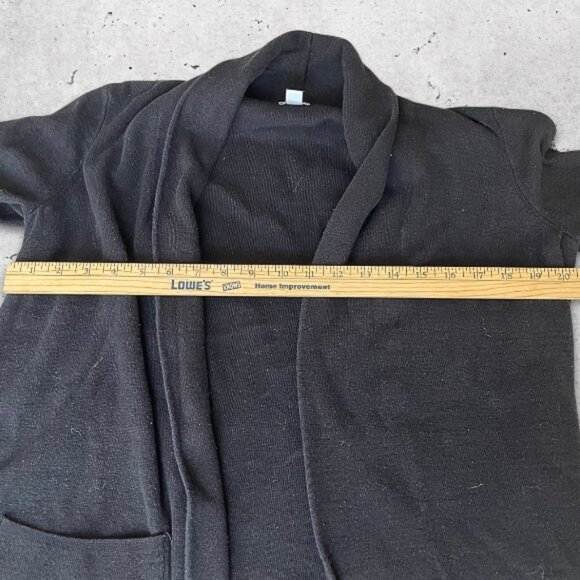 J.Crew Chelsea Blazer Sweater Open Front Patch Pocket Relaxed Fit Black‎ W Small - Picture 5 of 8